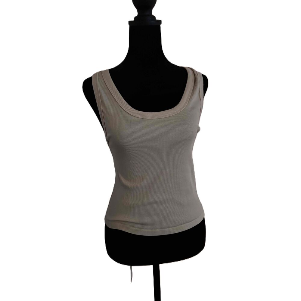 Universal Thread Green Sleeveless Scoop Neck Ribbed Tank Top Size Medium